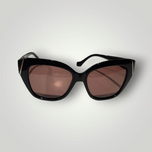 Balenciaga Sunglasses Cat Eye Black Frame White Logo On Arms - Picture 1 of 11
